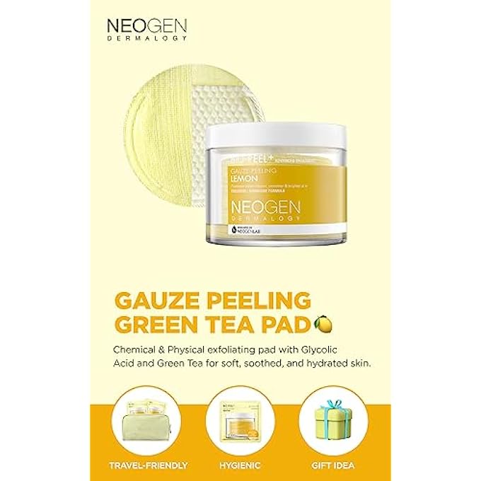 DERMALOGY by NEOGENLAB NEOGEN DERMALOGY BIO-PEEL GAUZE PEELING LEMON 6.76OZ/ 200ML (30 PADS) - Image 2